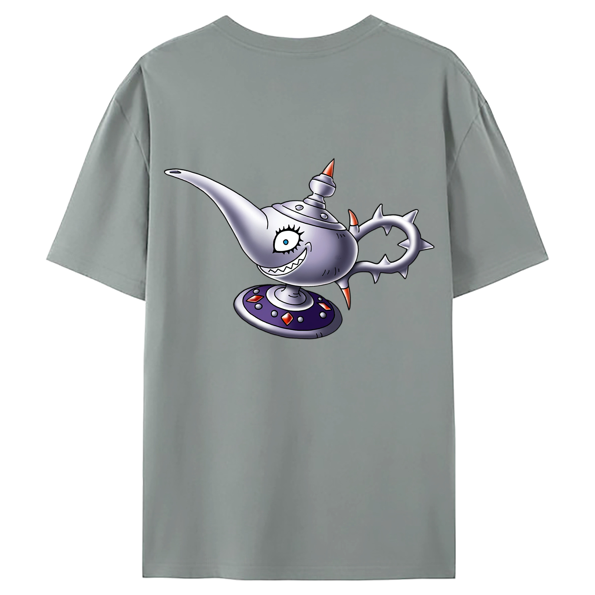 （画像用） ドラゴンクエスト Doragon Kuesuto Dragon Quest 綿100％ メンズ半袖Tシャツ（バックプリント） 通気性